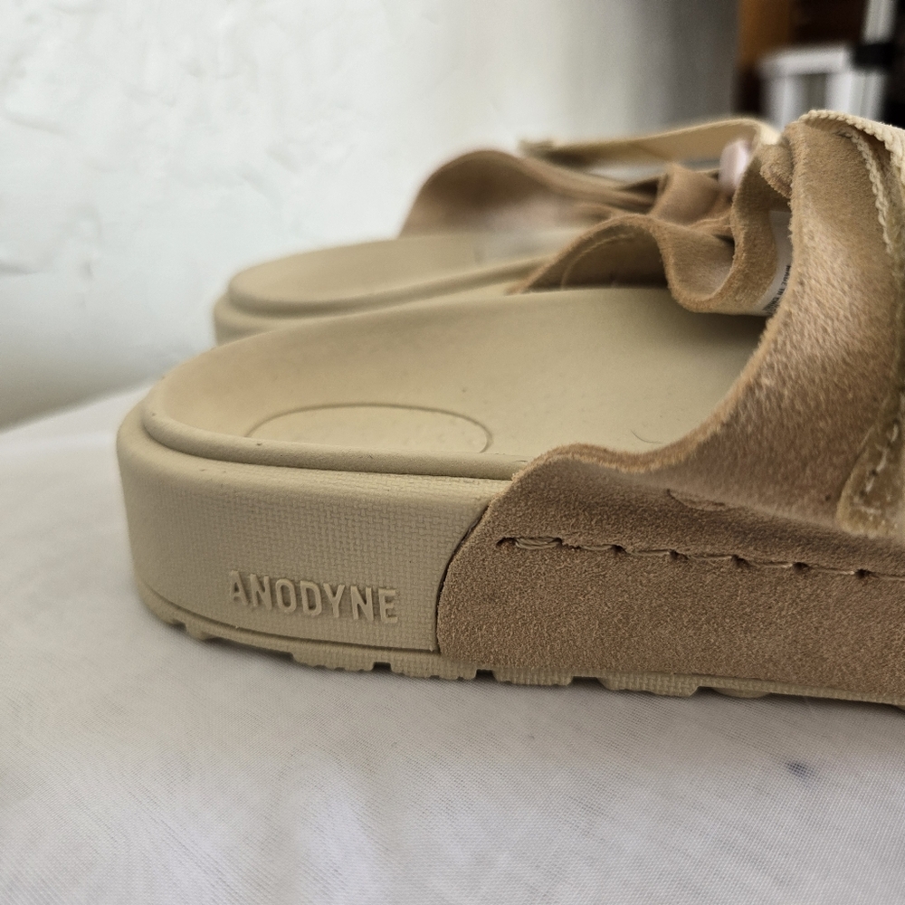 Anodyne Tan Adjustable Two Strap Sandal - Picture 9 of 13